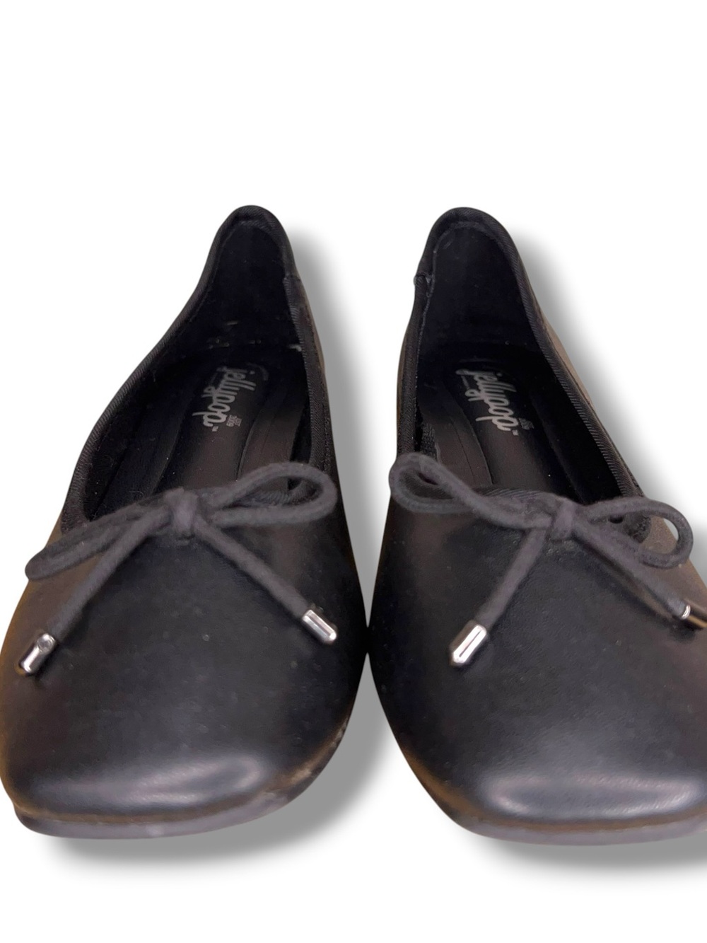 Women’s Size 7 Jellypop Black Faux Leather Block Heel Square Toe Shoes